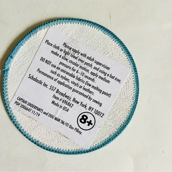 NWT Scholastic Captain Underpants Dogman Iron-On Iron On Patch - Picture 2 of 4